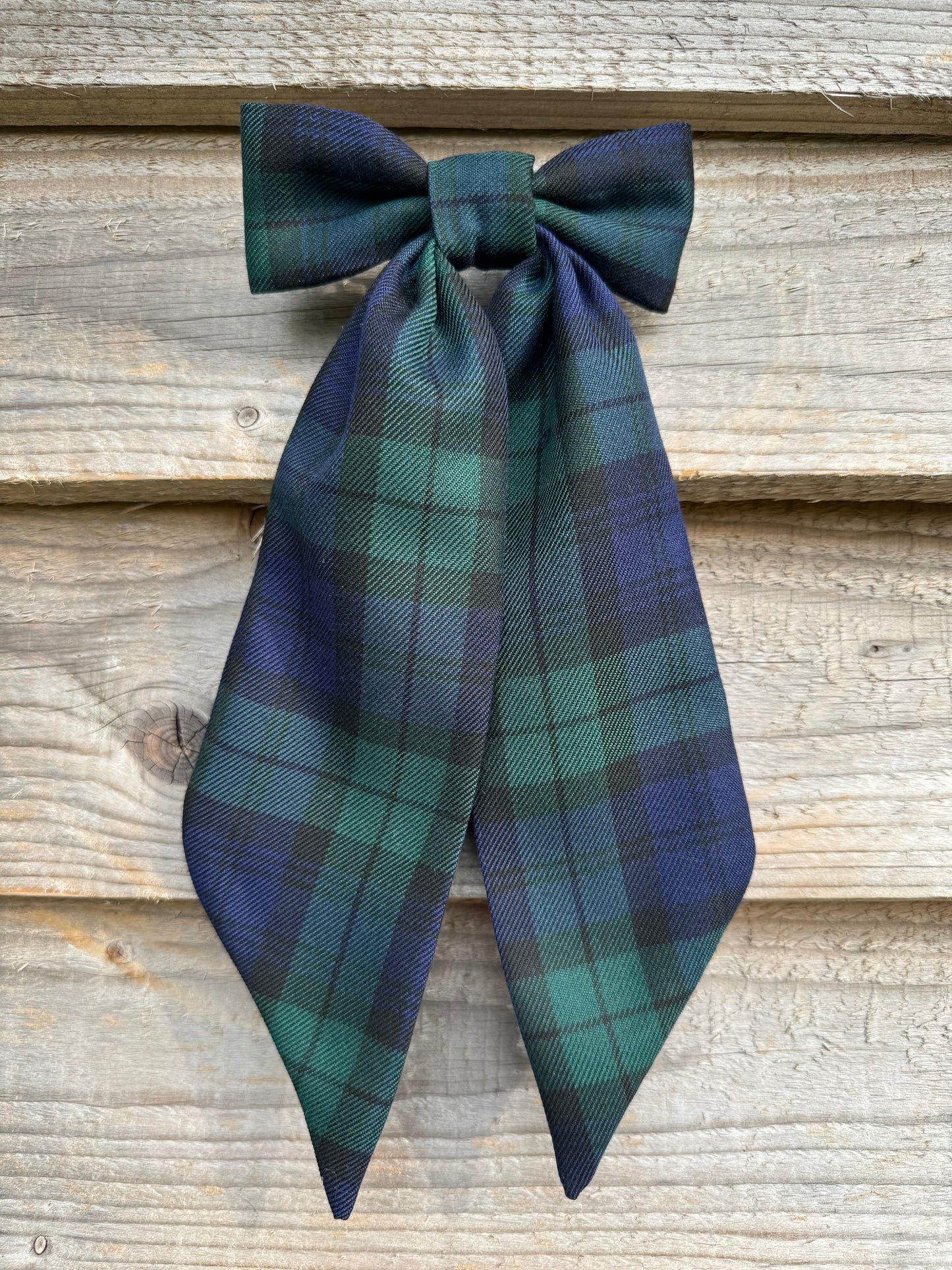 Tartan bow hairclip