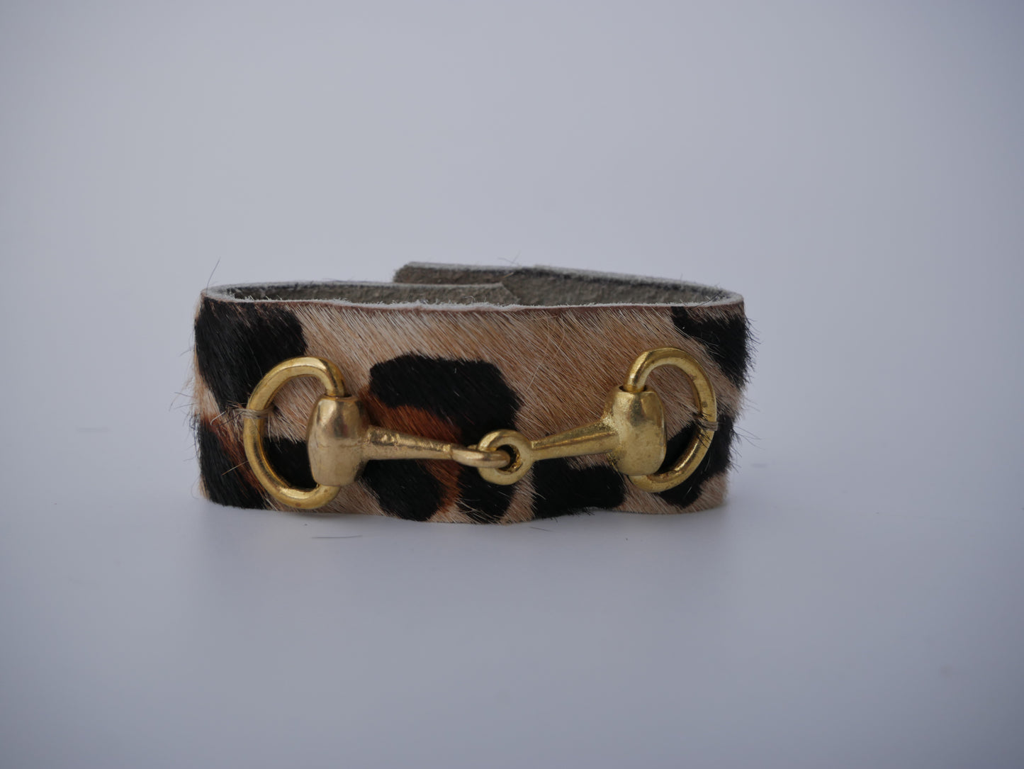 Leather Snaffle Bracelet / Scarf ring / Napkin ring