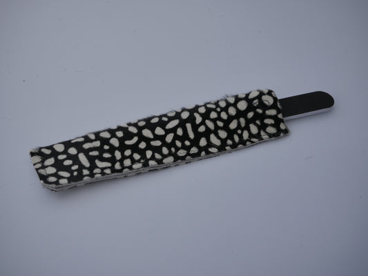 The Longleat Nail File case - hair on hide animal print