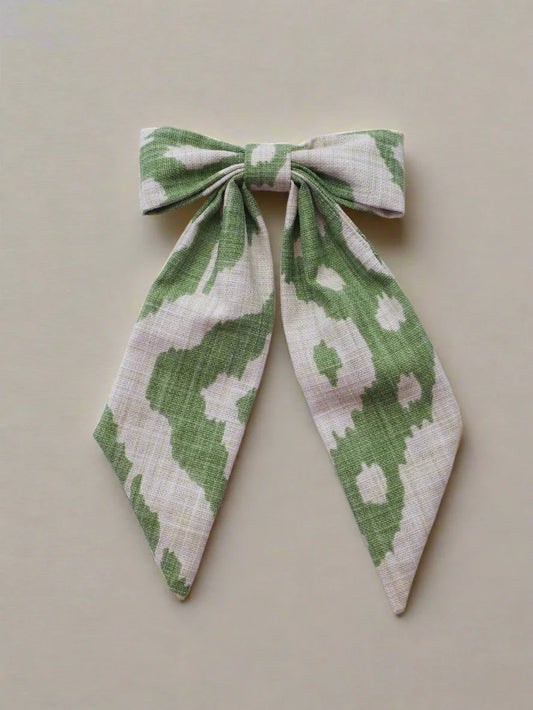 Green Ikat Bow